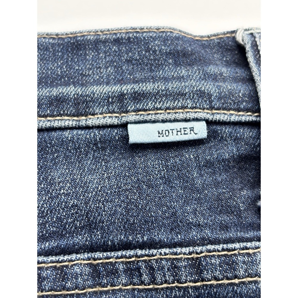 Mother Women's The Super Swooner Here Kitty Kitty Skinny Jeans Blue Size 30 - Picture 8 of 12